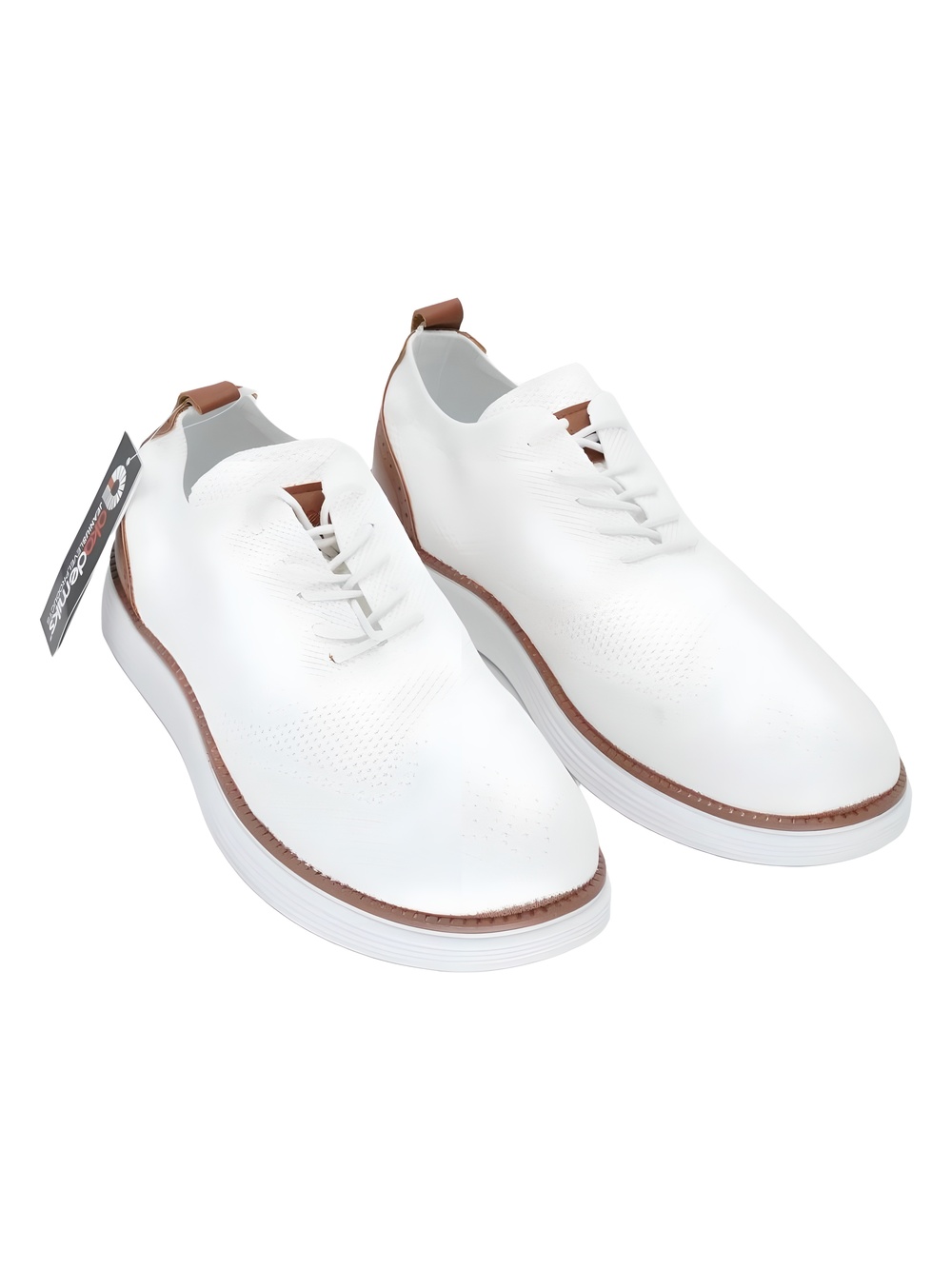 Akademiks Mens Olney-01 White Wingtip Oxford Sneakers Size 12M